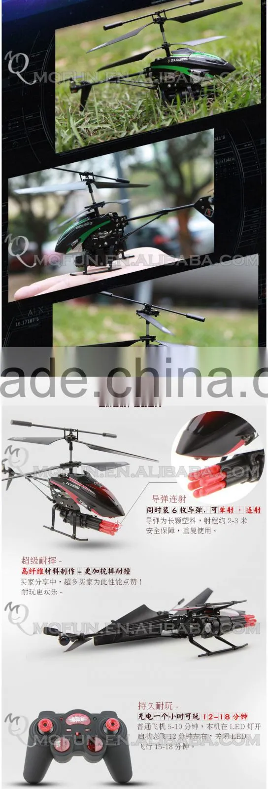 Mini Qute RC remote control flying 3.5 channel Projectile helicopter Quadcopter Educational electronic toy NO.V398