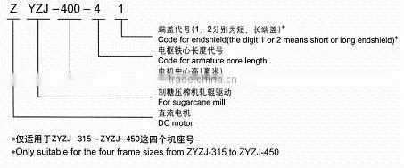 ZYZJ Sugarcane Rolling mill DC Motor