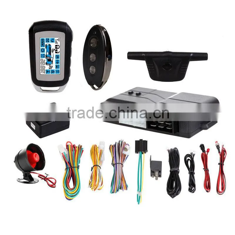 2016 High Quality Grabber Lcd Control Remote Manual Two Way Car Alarm
