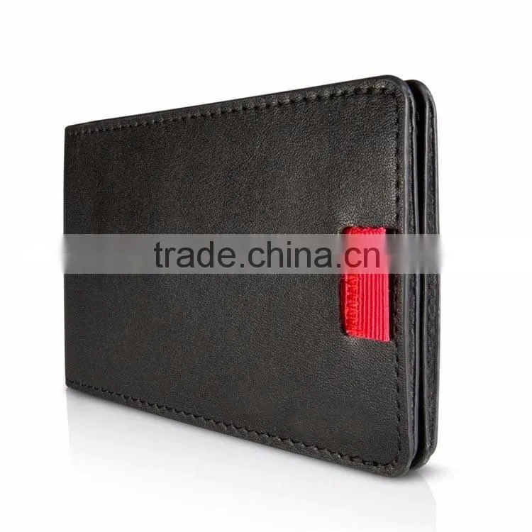 Bifold money clip with card sot slim leather money clip wallet for men