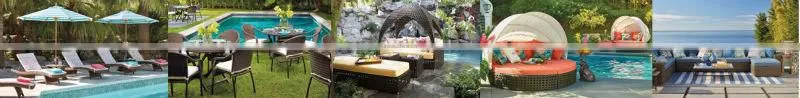 Comfortable swimming pool daybed furniture beach chair Sunshade