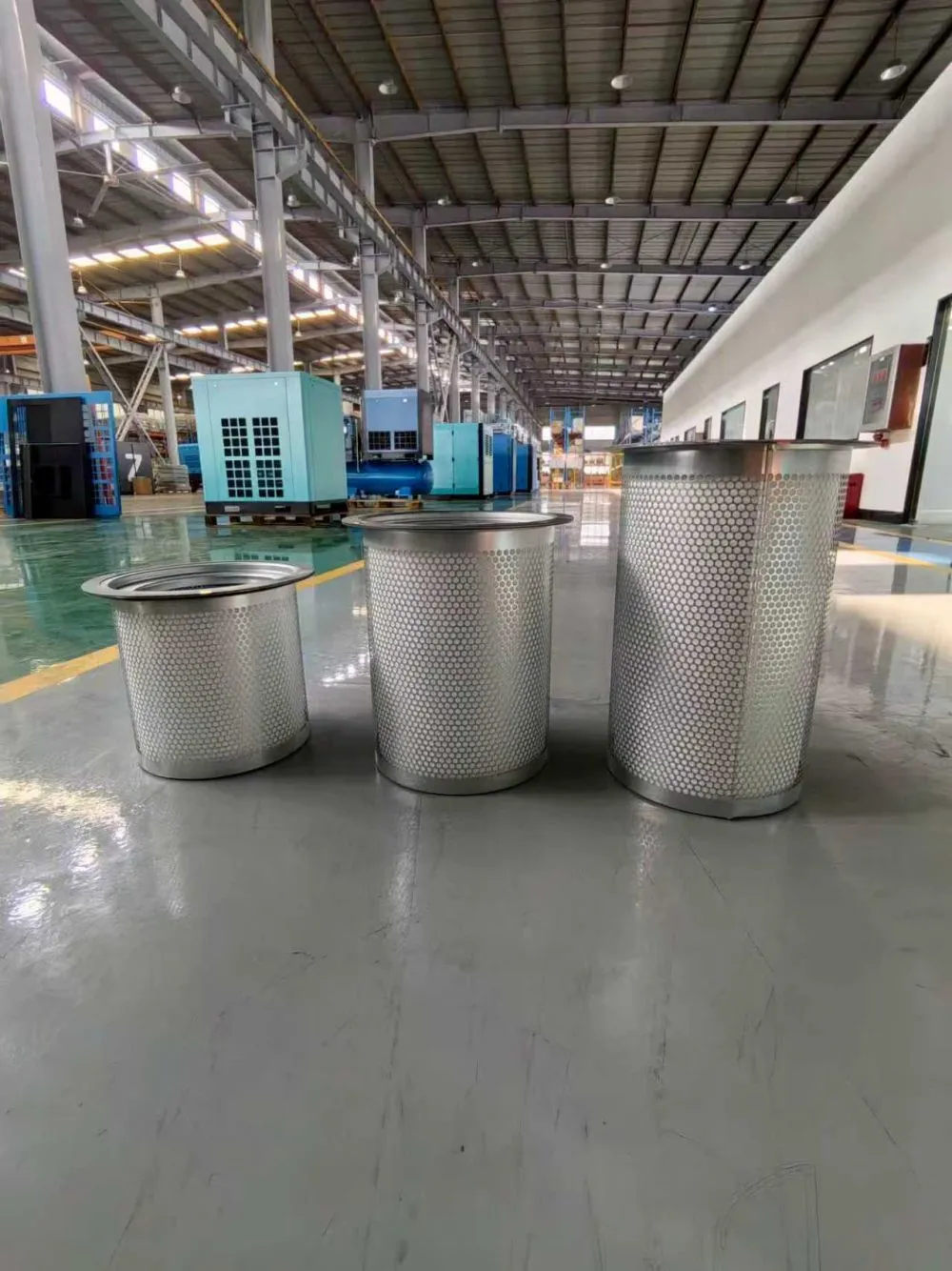 Lubricating oil filter element for screw air compressor