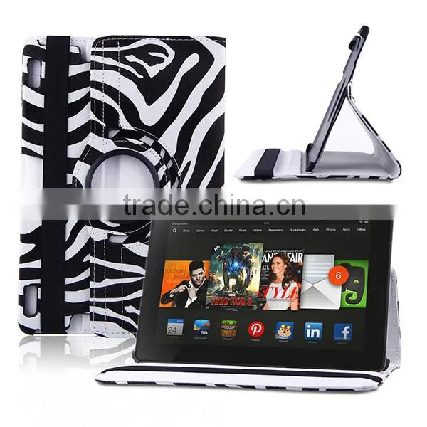 Factory Wholesale Zebra Stripe flip cover case for tablet