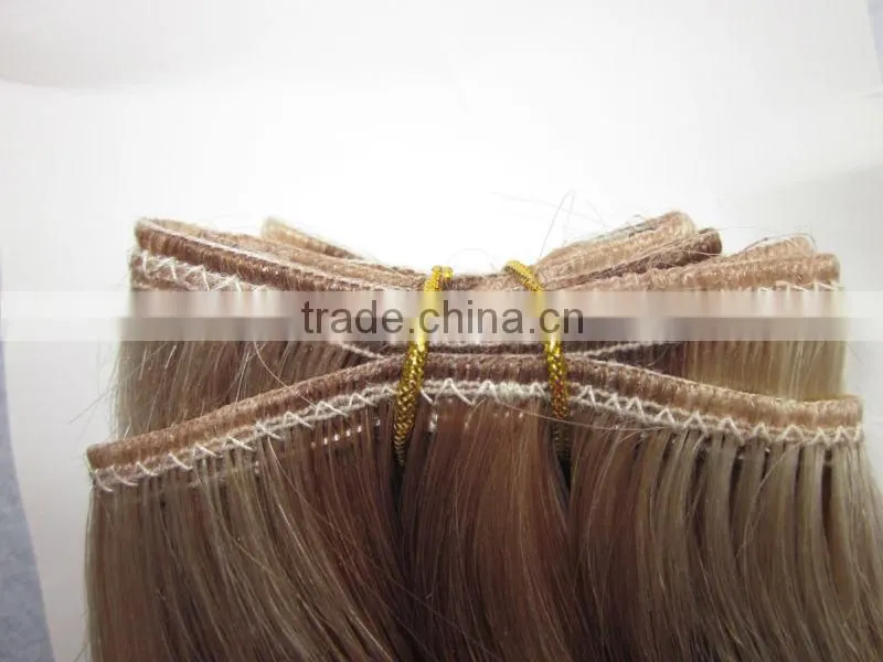 Mixed color remy human hair weft, new hair extensions