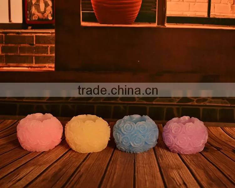 Color changing flower shape water floating led candle