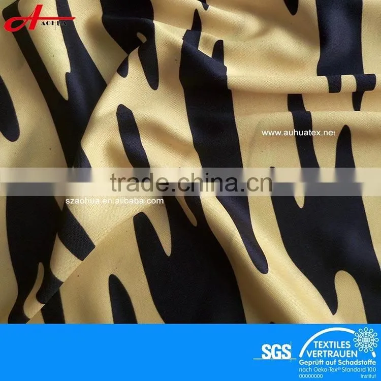 100% polyester camouflage printed knitted fabric