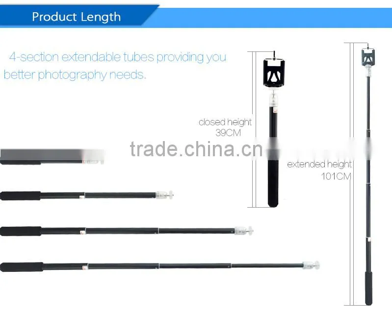Travel products tube extended selfie stick