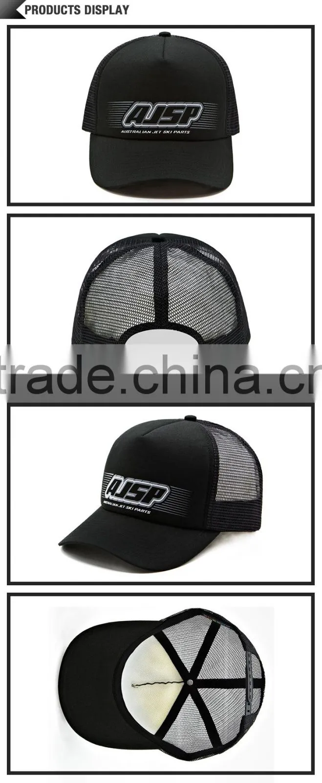 Custom short bill foam plain cheap flat brim sublimation 5 panel trucker cap mesh hat design your own trucker cap wholesale