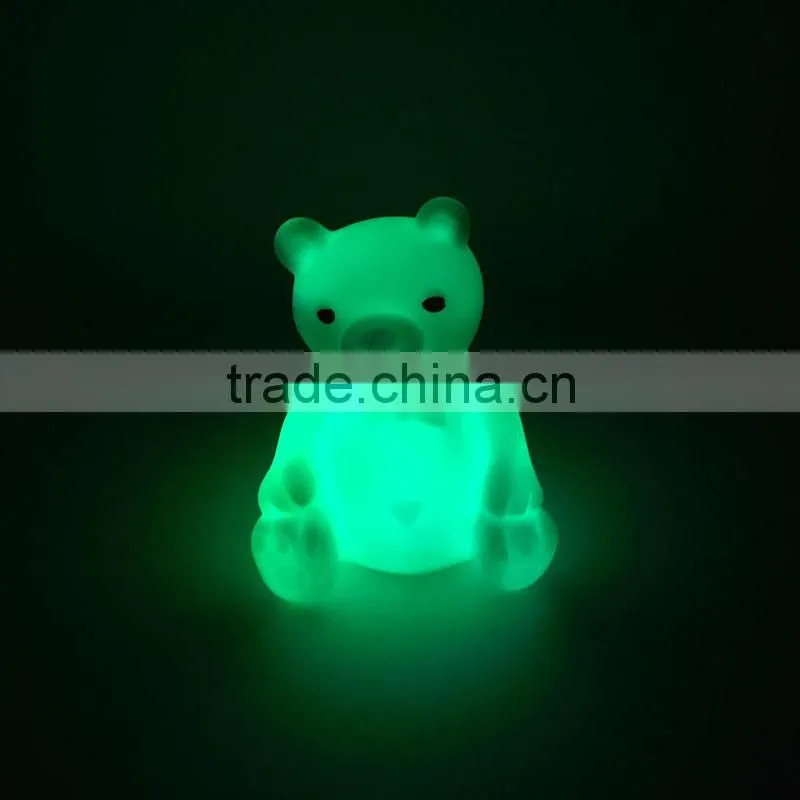 Plastic Honey Bear Plastic Electronic Toys Pvc Vinyl Wild Animal Toy Led Light Bear Toys