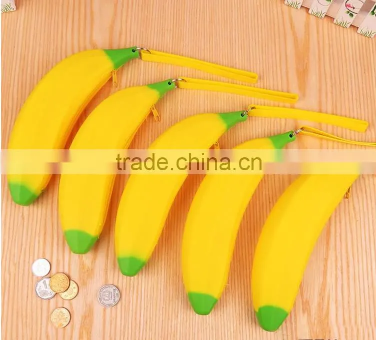 Banana Shaped Silicone Coin Walle/travel wallet/slim wallet