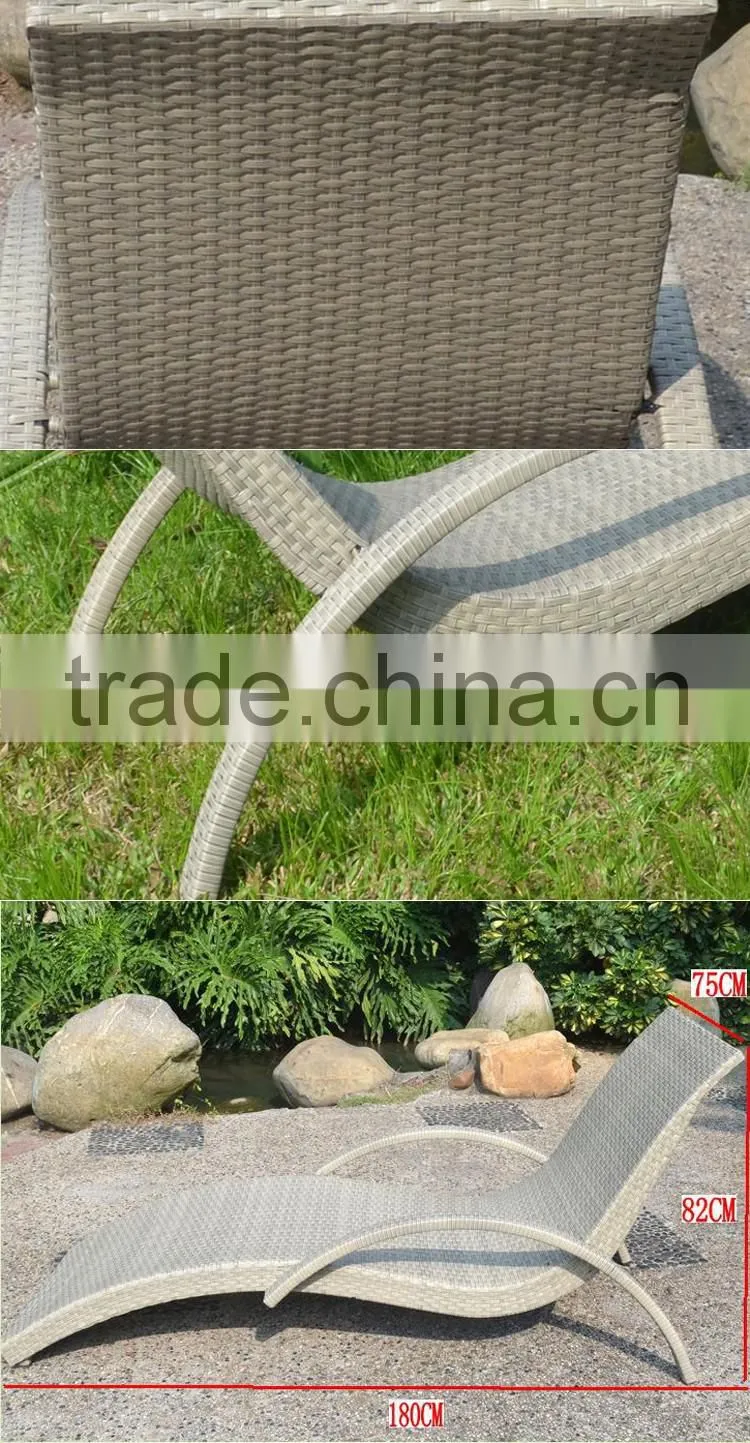 Garden Modern Rattan Wicker Outdoor Furniture Luxury French Chaise Spa Swimming Pool Hotel Sun Lounge Chair