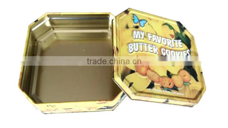 Octagonal Tin Box for cookie