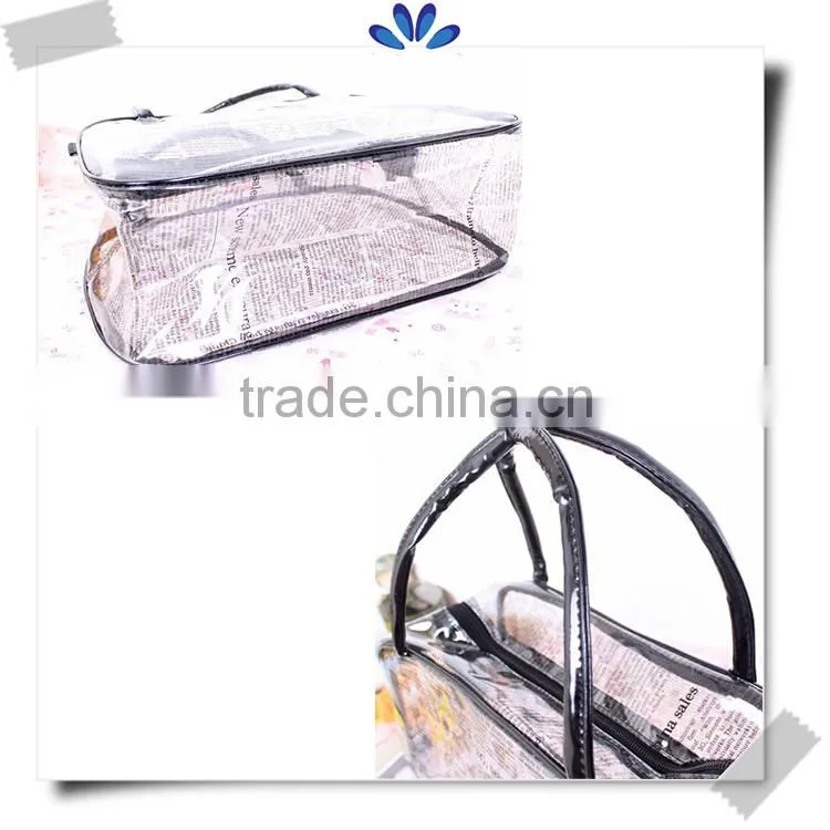 Round clear pvc bag with zipper,custom tranparent pvc gift bag
