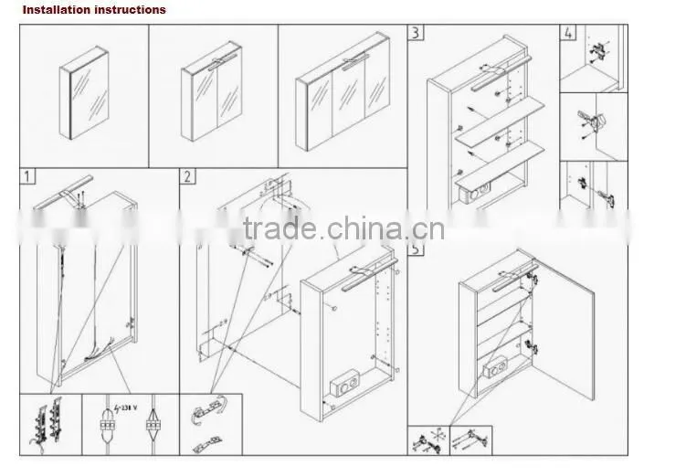 display cabinet glass mirror