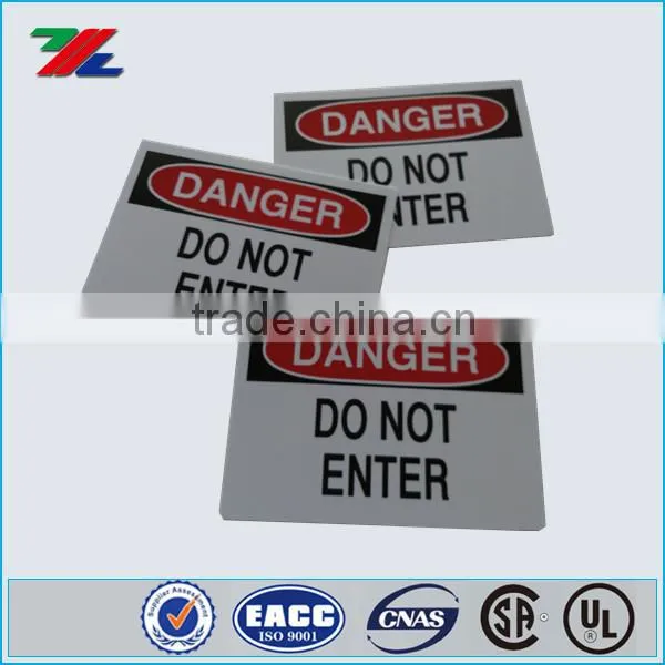 NOTICE Safety sign Custom printed ; Plastic / Aluminum / Adhesive label custom printed safety signs