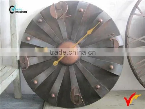 Antique square metal wall clock for hanging