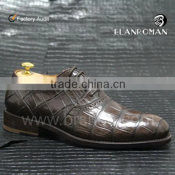 Classic handmade fashion crocodile leather shoes