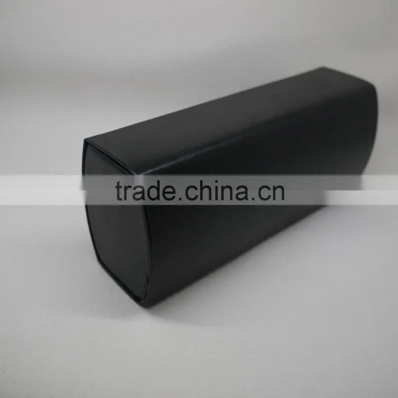 black pu leather handmade optical case