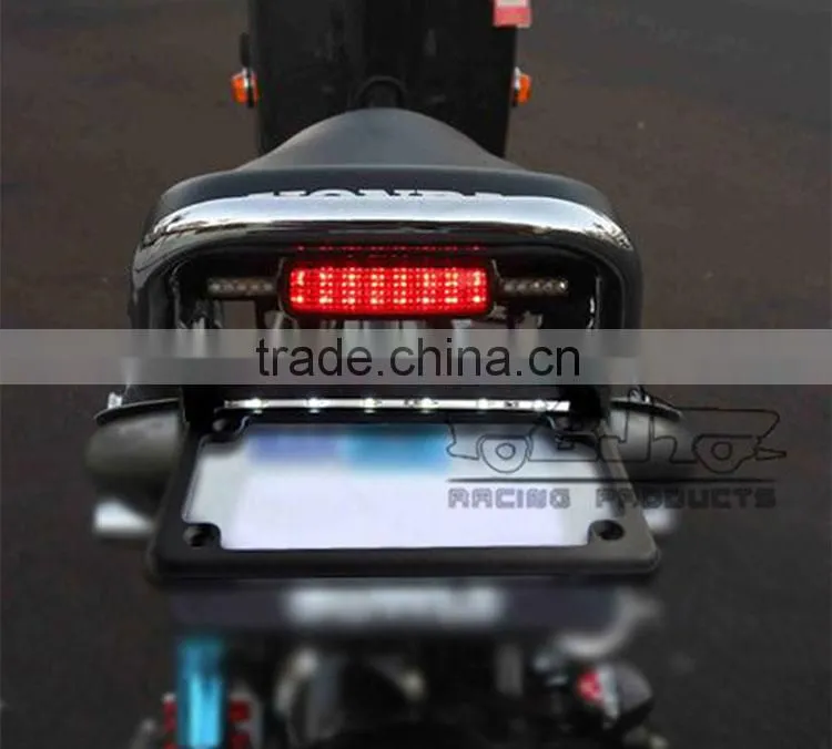 BJ-LPL294-003 High Performance Chrome 4'' X 7'' LED Tail Light Motorcycle Licence Plate Bracket for Harley