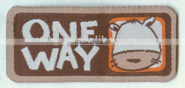 Low price, high denisty metallic thread woven cloth laser cut woven patches