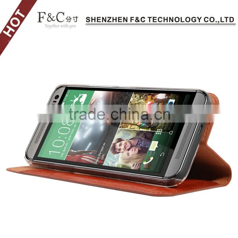 For HTC One M9 wallet pu leather case with card slots