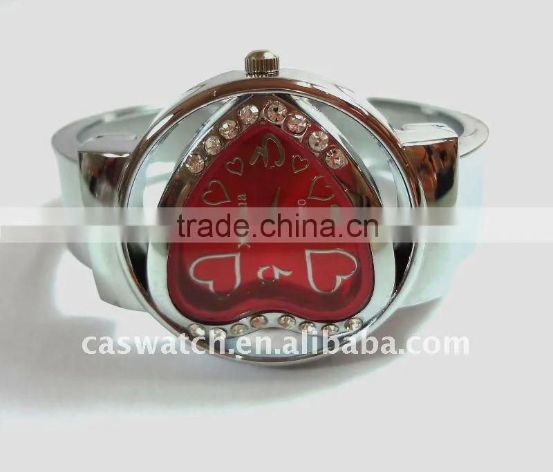 valentine's watch with heart shape case