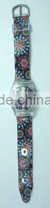 Sandwich strap flower promotional watch