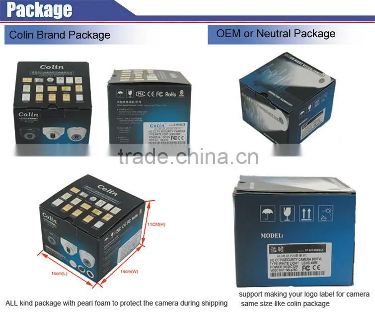 Colin high quality resolution cctv camera video driver cctv box camera security camera system