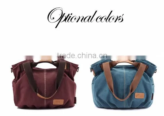Fashion Design Leisure Western Style Canvas Women Vintage Handbag