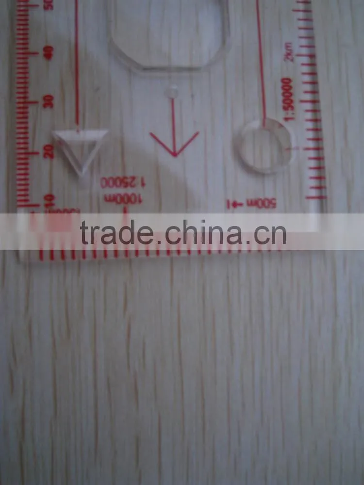 outdoor camping baseplate map compass with ruler and magnifier