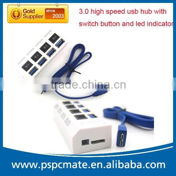 Super high speed computer 4 port slim usb 3.0 hub