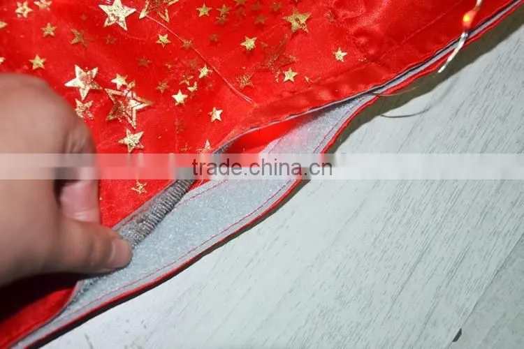 Fancy red wedding table runner with LED lights