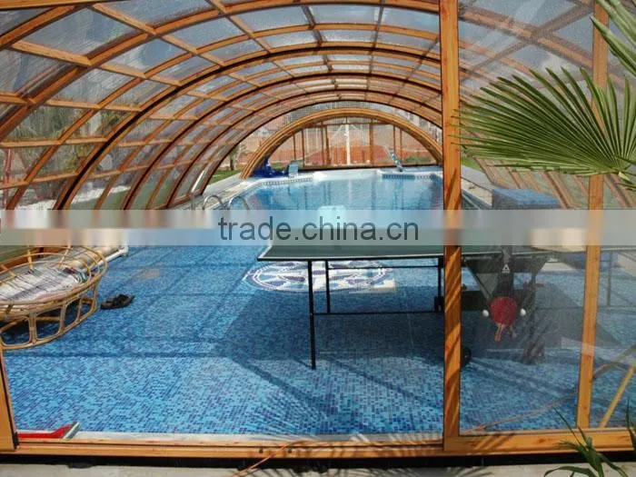 50 Mircon UV Coated Plastic Polycarbonate Sheet For Swim Pool Cover