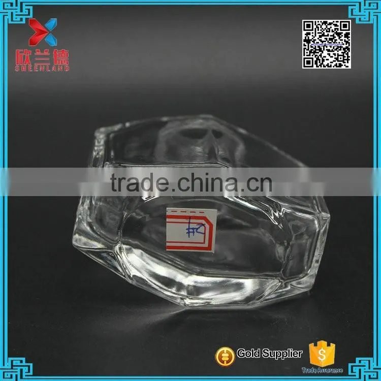60ml diamond shape reed diffuser glass bottle with wooden cap