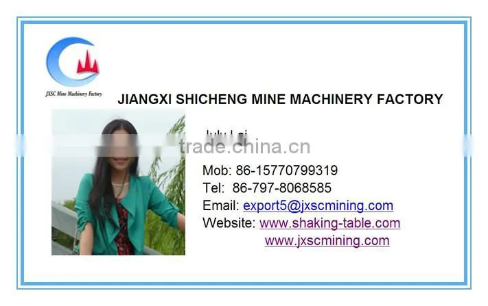 High quality chromite sand shaking table,chrome ore shaking table for Africa market