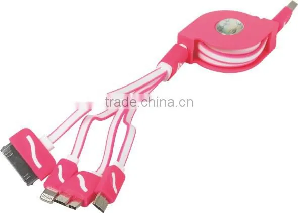 USB Charger Retractable USB Cable Reel Micro USB 2.0