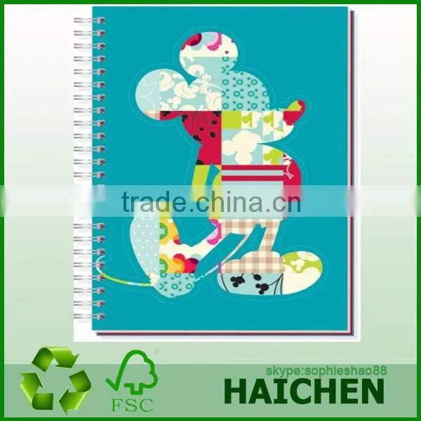 paper board printing cover spiral notebook
