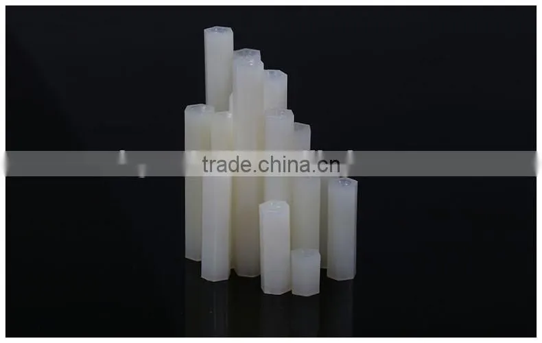 Nylon hexagonal, straight through the column, the column isolation, support, and two-way stud, plastic separation column, the M2