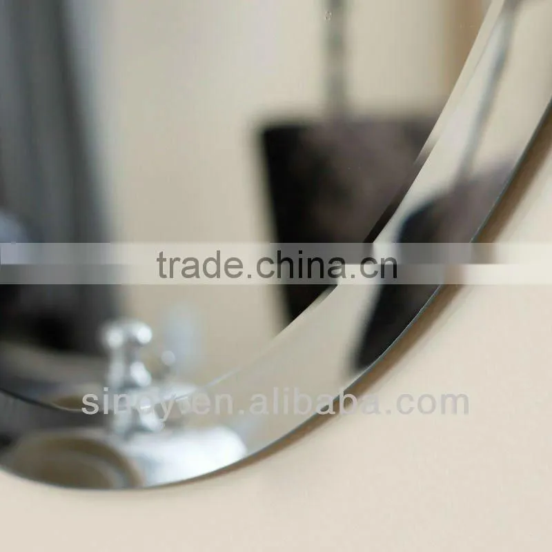 3mm to 6mm Decorative Unframed Bevelled Edge Round Mirror, Round Wall Mirror For Interior Applications