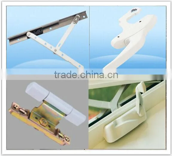 beige incasement crank window