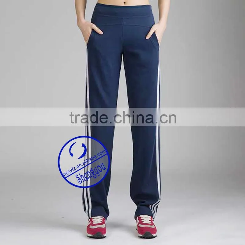 Wholesale custom hot sale quality cotton plain women jogger pants