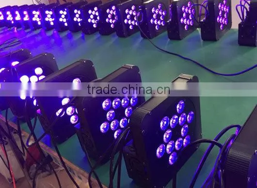Excellent quality hot-sale 12*15w rgbwa+uv 6 in 1 flat led par 64 stage lights