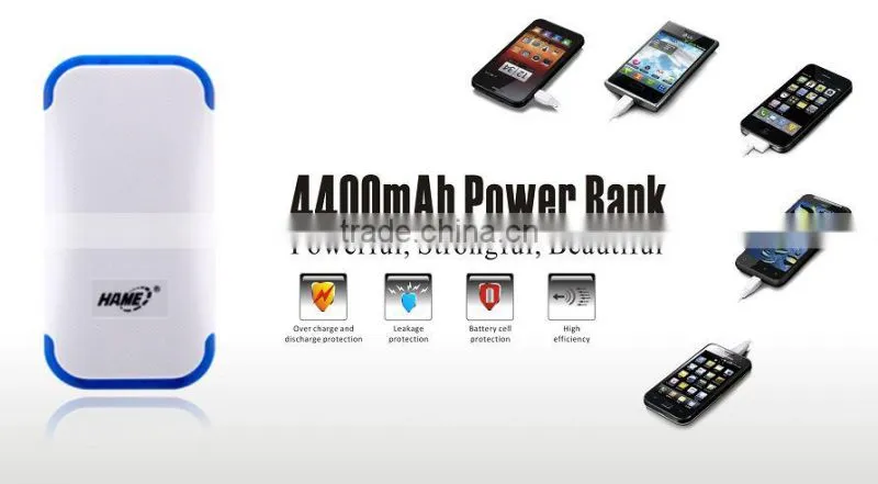 Universal portable mobile power bank charger 4400mAh