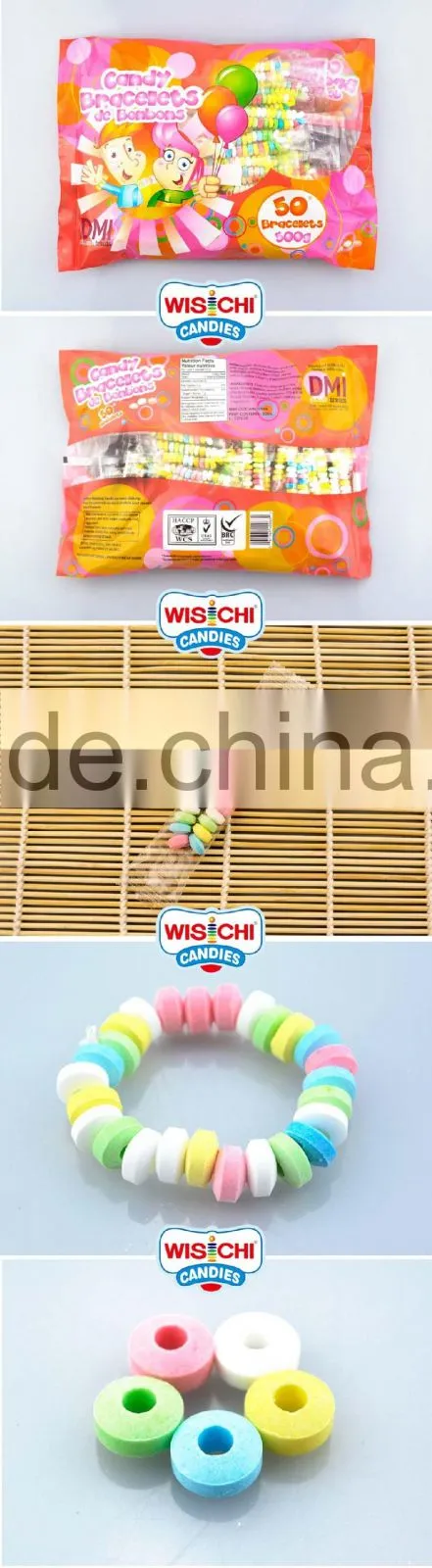 10g no pendan bracelet candy,mix colour ring