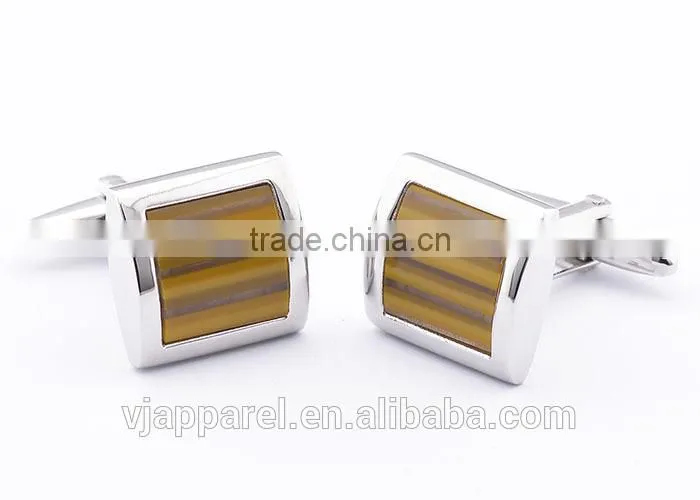 Rectangle Shaped Cufflinks With Grooves
