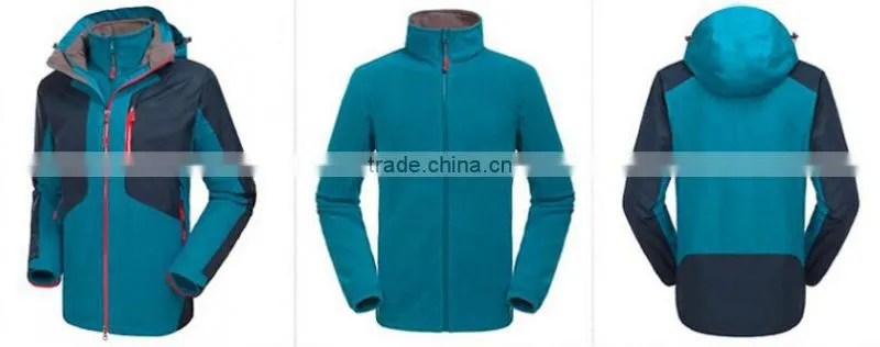 Custom 3 in 1Waterproof Breathable Outdoor Jacket