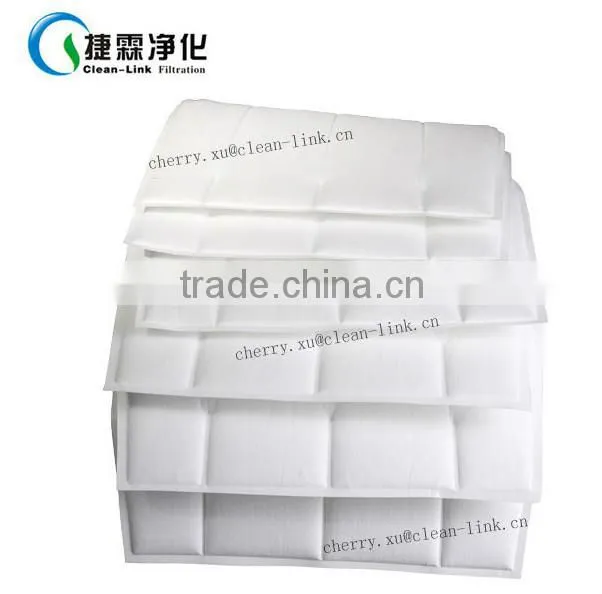 Huge Dust Capacity Diamond Spacer Self-supported air filter pocket filter