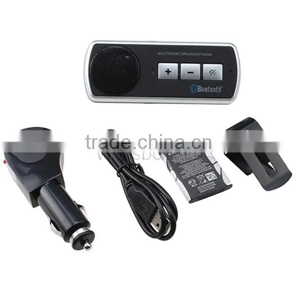 Hot Sales cheap Handsfree Bluetooth Car Kit Hands Free Bluetooth Speaker fixed on Sun Visor Clip Car Electronics Speakerphone