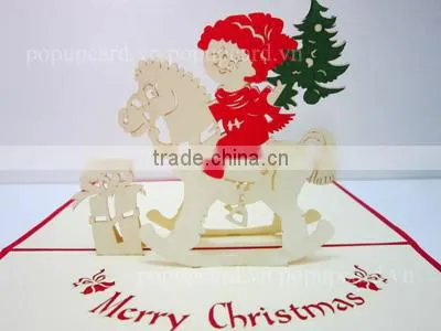 Herd boy greeting pop up card