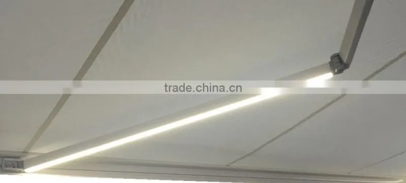4m*2.5m-luxurious Retractable LED Folding arm Awning